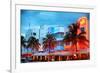 Colorful Ocean Drive - South Beach - Miami Beach Art Deco Distric - Florida-Philippe Hugonnard-Framed Photographic Print