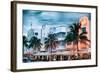 Colorful Ocean Drive - South Beach - Miami Beach Art Deco Distric - Florida-Philippe Hugonnard-Framed Photographic Print