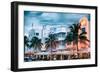 Colorful Ocean Drive - South Beach - Miami Beach Art Deco Distric - Florida-Philippe Hugonnard-Framed Photographic Print