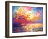 Colorful Ocean Sunset II-Leon Devenice-Framed Art Print