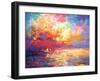 Colorful Ocean Sunset II-Leon Devenice-Framed Art Print