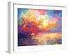 Colorful Ocean Sunset II-Leon Devenice-Framed Art Print