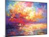 Colorful Ocean Sunset II-Leon Devenice-Mounted Art Print