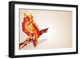 Colorful Owl Illustration-cienpies-Framed Art Print