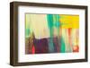 Colorful Painted on Concrete Wall. Abstract Background. Retro and Vintage Backdrop.-tawanlubfah-Framed Photographic Print