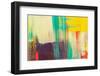 Colorful Painted on Concrete Wall. Abstract Background. Retro and Vintage Backdrop.-tawanlubfah-Framed Photographic Print
