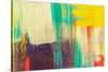 Colorful Painted on Concrete Wall. Abstract Background. Retro and Vintage Backdrop.-tawanlubfah-Stretched Canvas