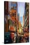 Colorful Painting of City Street,Illustration-Tithi Luadthong-Stretched Canvas