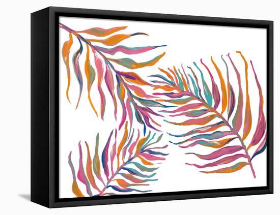 Colorful Palm Leaves II-Gina Ritter-Framed Stretched Canvas