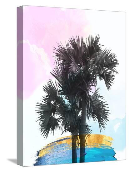Colorful Palm Tree--Stretched Canvas