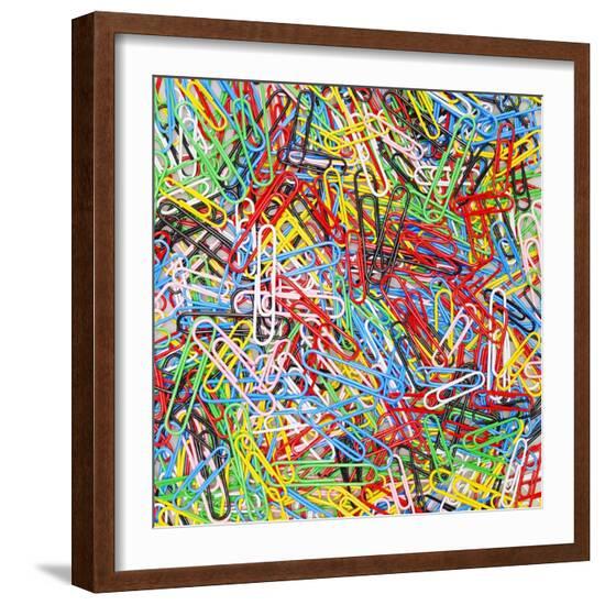 Colorful Paper Clips--Framed Photographic Print