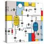 Colorful Pattern with Radio Scheme-harlowbutler-Stretched Canvas