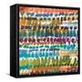 Colorful Patterns V Crop I-Cheryl Warrick-Framed Stretched Canvas