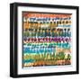 Colorful Patterns V Crop I-Cheryl Warrick-Framed Art Print