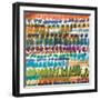 Colorful Patterns V Crop I-Cheryl Warrick-Framed Art Print