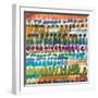 Colorful Patterns V Crop I-Cheryl Warrick-Framed Art Print