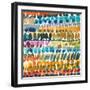 Colorful Patterns V Crop II-Cheryl Warrick-Framed Art Print