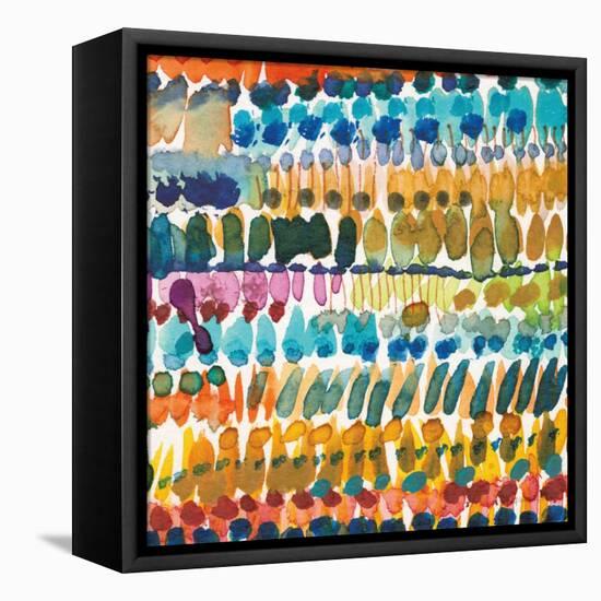 Colorful Patterns V Crop II-Cheryl Warrick-Framed Stretched Canvas