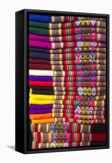 Colorful Peruvian Blankets-Dana Hoff-Framed Stretched Canvas