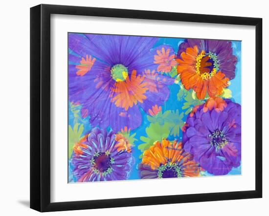 Colorful Photographic Layer Work of Blossoms-Alaya Gadeh-Framed Photographic Print