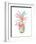 Colorful Pineapple Clean-Jace Grey-Framed Art Print