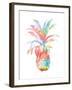 Colorful Pineapple Clean-Jace Grey-Framed Art Print