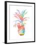 Colorful Pineapple Clean-Jace Grey-Framed Art Print