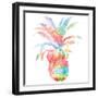 Colorful Pineapple Clean-Jace Grey-Framed Art Print