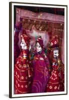 Colorful Puppets Hanging in a Shop in Udaipur, Rajasthan, India, Asia-Alex Treadway-Framed Premium Photographic Print