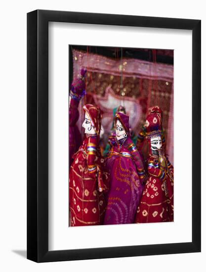 Colorful Puppets Hanging in a Shop in Udaipur, Rajasthan, India, Asia-Alex Treadway-Framed Photographic Print