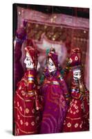 Colorful Puppets Hanging in a Shop in Udaipur, Rajasthan, India, Asia-Alex Treadway-Stretched Canvas