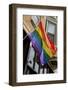 Colorful Rainbow Flag on Halsted Street in 'Boystown' the Gay Neighborhood in Chicago Northside-Alan Klehr-Framed Photographic Print