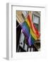 Colorful Rainbow Flag on Halsted Street in 'Boystown' the Gay Neighborhood in Chicago Northside-Alan Klehr-Framed Photographic Print