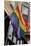 Colorful Rainbow Flag on Halsted Street in 'Boystown' the Gay Neighborhood in Chicago Northside-Alan Klehr-Mounted Premium Photographic Print