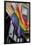 Colorful Rainbow Flag on Halsted Street in 'Boystown' the Gay Neighborhood in Chicago Northside-Alan Klehr-Framed Premium Photographic Print
