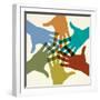 Colorful Raised Hands. the Concept of Diversity. Group of Hands. Giving Concept. this Work - Eps10-VLADGRIN-Framed Art Print