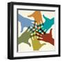 Colorful Raised Hands. the Concept of Diversity. Group of Hands. Giving Concept. this Work - Eps10-VLADGRIN-Framed Art Print