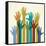 Colorful Raised Hands. the Concept of Diversity. Group of Hands. Giving Concept.-VLADGRIN-Framed Stretched Canvas