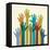 Colorful Raised Hands. the Concept of Diversity. Group of Hands. Giving Concept.-VLADGRIN-Framed Stretched Canvas