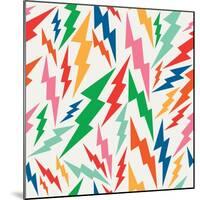 Colorful Retro Bolt Pattern-cienpies-Mounted Art Print