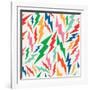 Colorful Retro Bolt Pattern-cienpies-Framed Art Print