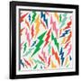 Colorful Retro Bolt Pattern-cienpies-Framed Art Print