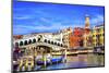 Colorful Rialto Bridge. Public Ferries, Grand Canal, Venice, Italy-William Perry-Mounted Photographic Print