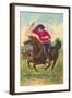 Colorful Rider with Lasso-null-Framed Art Print