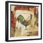 Colorful Roosters I-Lisa Audit-Framed Giclee Print