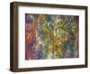 Colorful rusty metal plate, Santiago, Chile.-William Perry-Framed Photographic Print