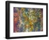 Colorful rusty metal plate, Santiago, Chile.-William Perry-Framed Photographic Print