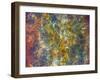 Colorful rusty metal plate, Santiago, Chile.-William Perry-Framed Photographic Print