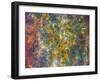 Colorful rusty metal plate, Santiago, Chile.-William Perry-Framed Photographic Print