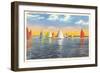 Colorful Sailboats, Canada-null-Framed Art Print